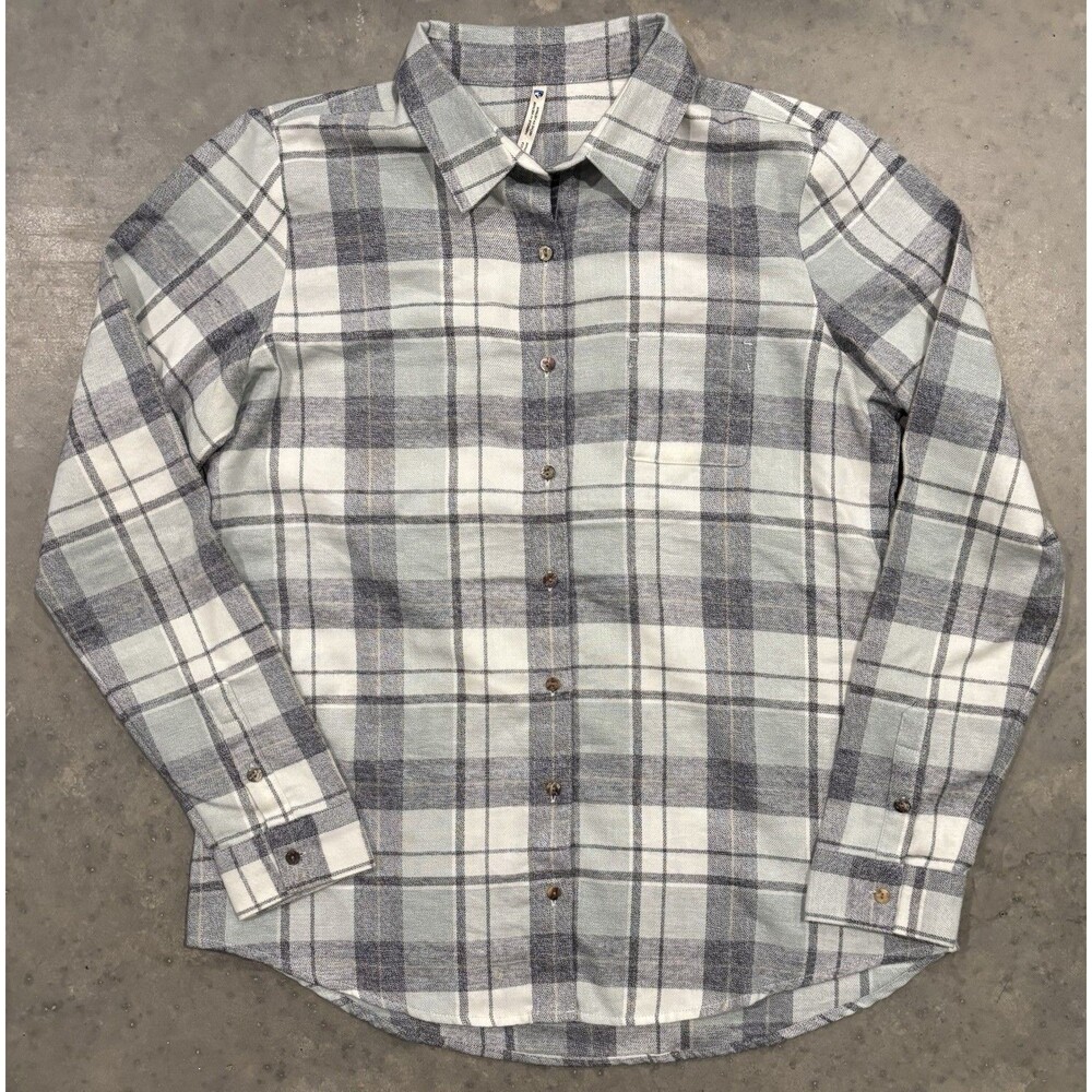 Kuhl Kamila Button Up Flannel Plaid Shirt Long Sleeve Women's Medium Soft